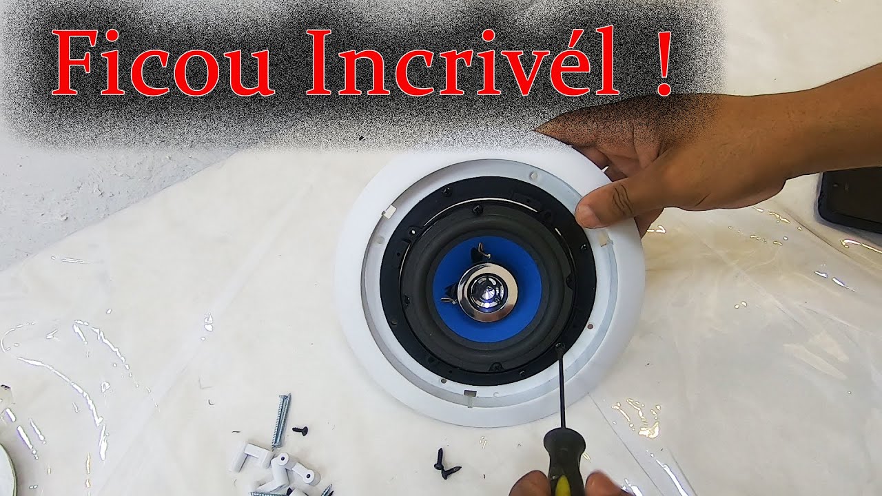 Como instalar alto Falante no teto de Gesso,Faça voçê mesmo