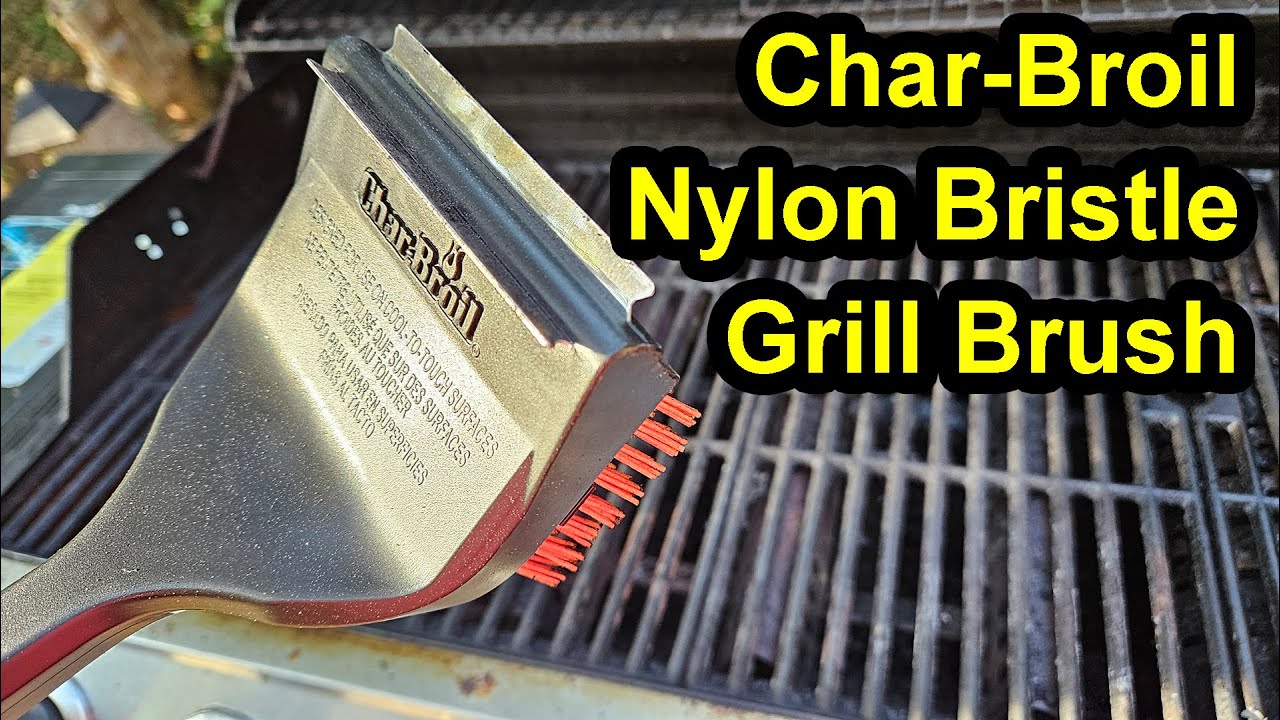 Char-Broil SAFER Replaceable Head Nylon Bristle Grill Brush - no dangerous metal bristles
