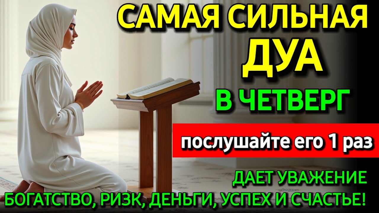Не пропусти дуа в  ЧЕТВЕРГ— самые сложные проблемы решатся, ИншаАллах 🙏🔑