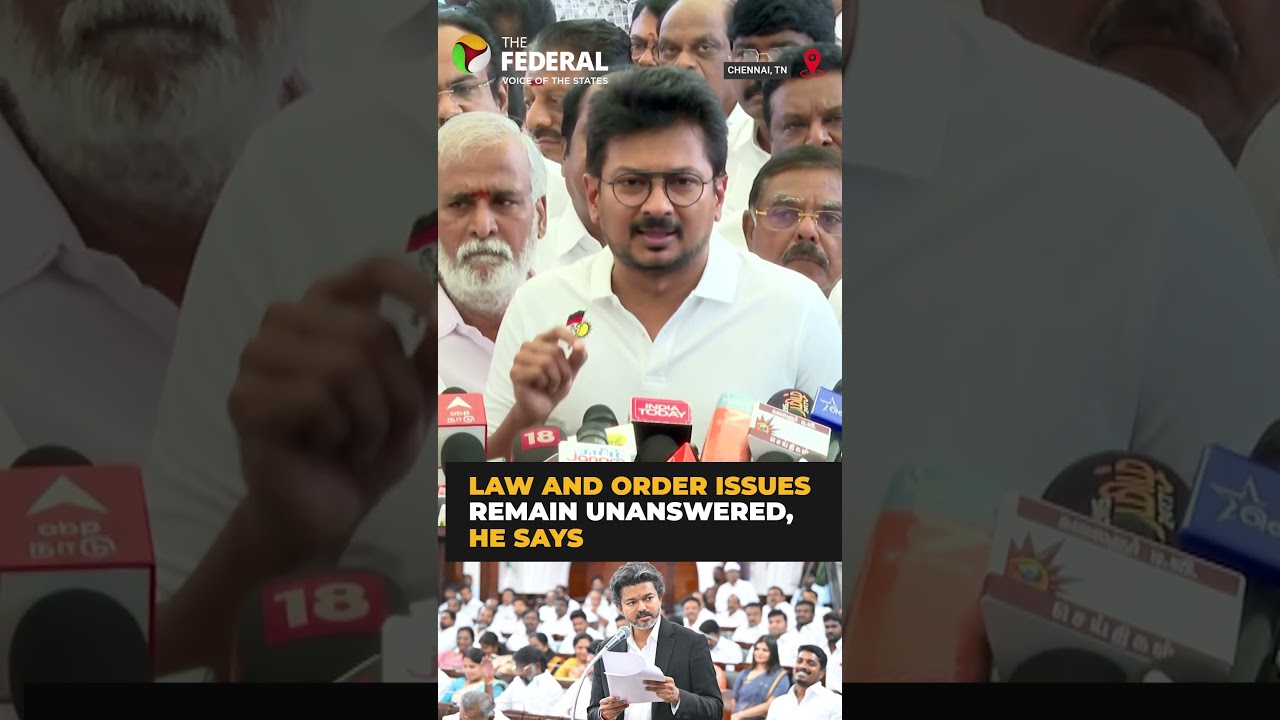 Udhayanidhi slams CM Vijay&rsquo;s Assembly speech: 'Act as CM, not actor' | #shorts