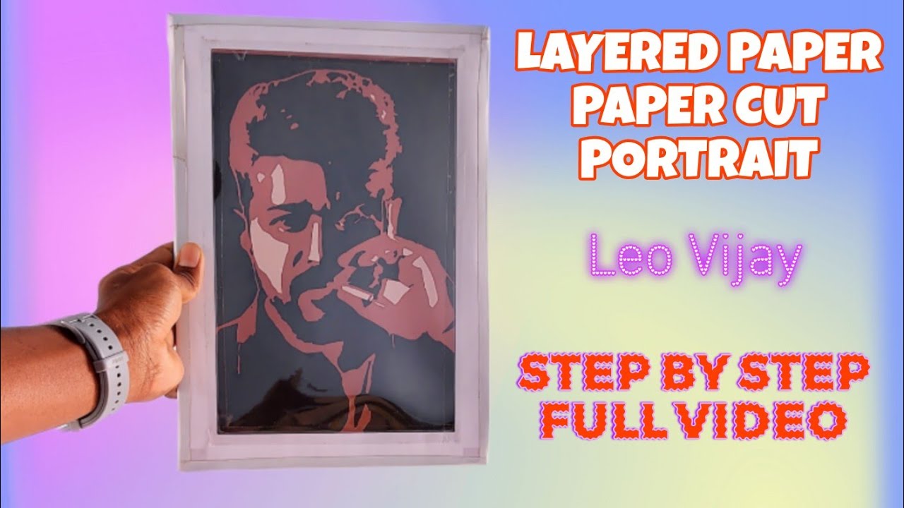 HOW TO DO LAYERED PAPER CUT PORTRAIT | UNICOLOR SILHOUETTE PORTRAIT | PAPERCUT ART | PAPER CUTTING