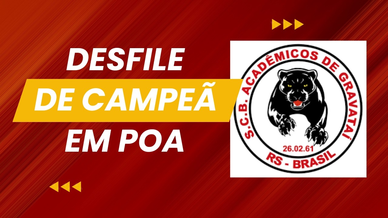 DESFILE CARNAVAL PORTO ALEGRE 2026 | ACADÊMICOS DE GRAVATAÍ - COMPLETO