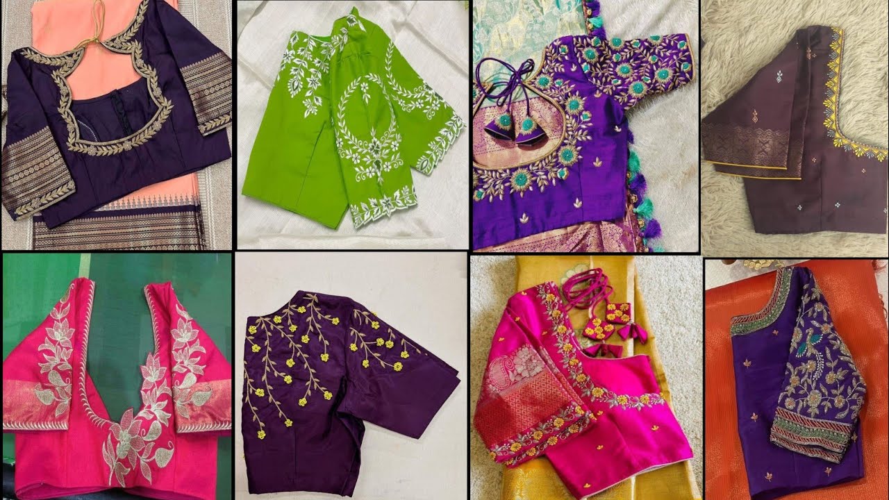 Latest Computer Embroidery Designs | Computer Embroidery Blouse Designs | Machine Work Embroidery