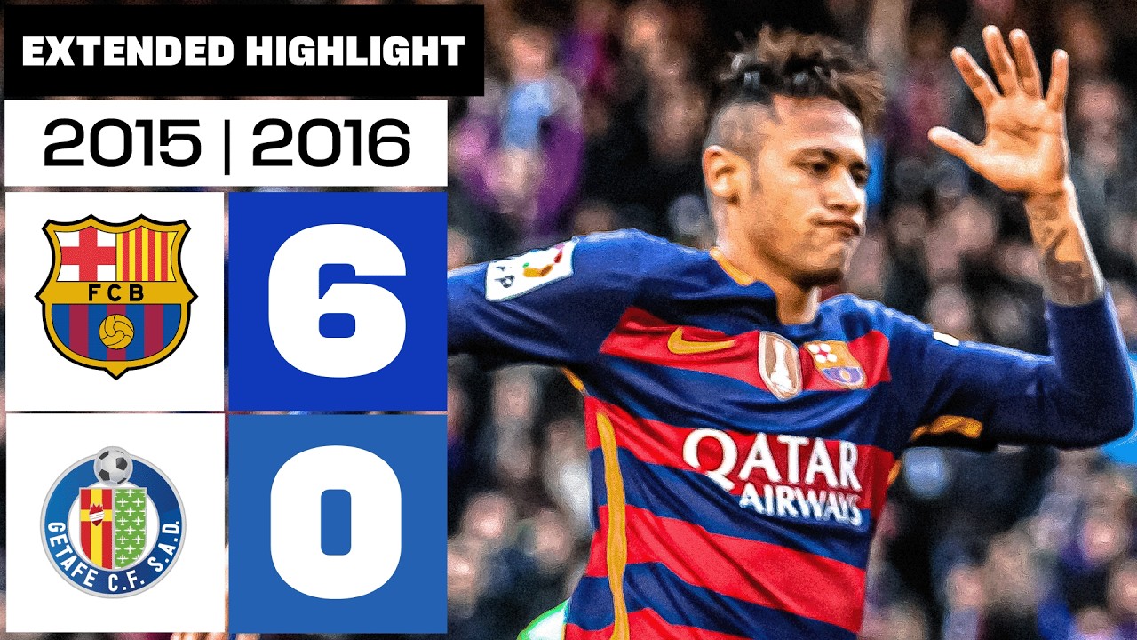 FC BARCELONA 6-0 GETAFE CF 2015/16 | RESUMEN ampliado