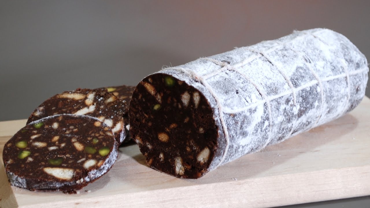 Salame di cioccolato: senza uova e senza cottura!