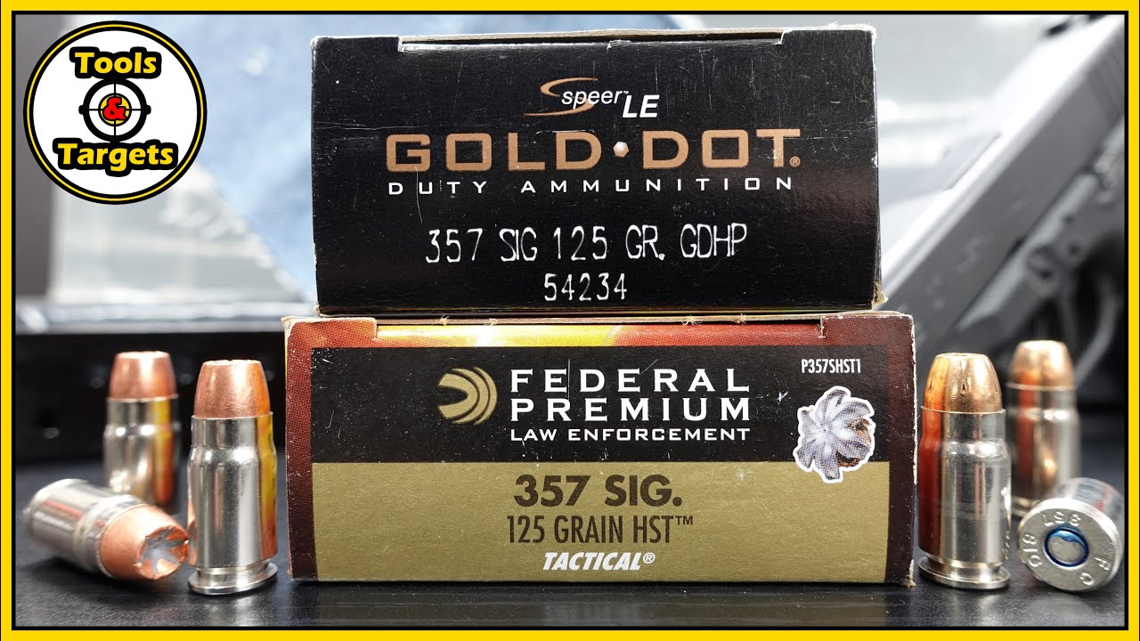 HST vs GOLD DOT!...Short Barrel .357 Sig Self-Defense AMMO Ballistic Gel Test & Review!