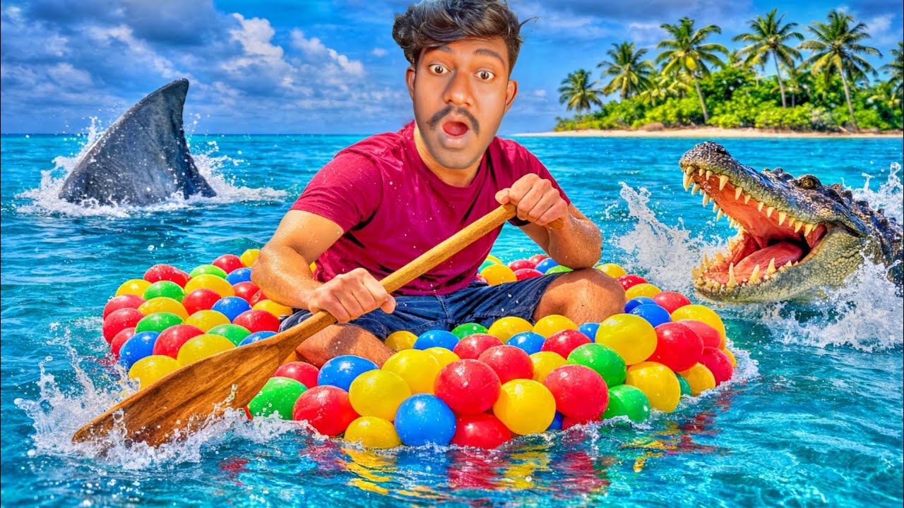 I Made a Floating Boat with Balloons 😱