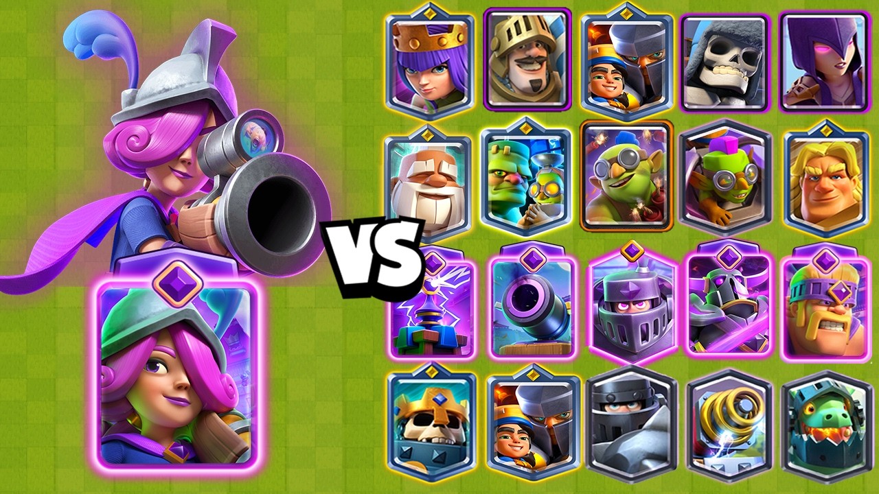 NUEVA MOSQUETERA EVOLUCIONADA vs TODAS LAS CARTAS | CLASH ROYALE
