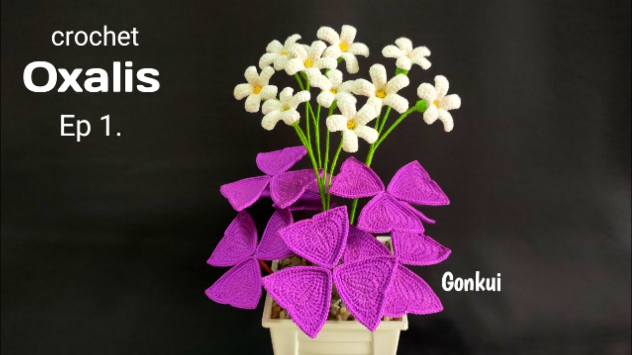 Crochet flower | Crochet Oxalis flower Ep1.Petals #crochetflower #crochet