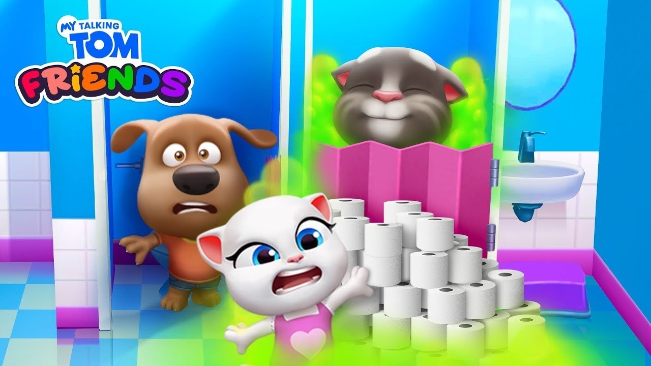Toilet Drama in My Talking Tom Friends: Official Trailer 24 (NEW GAME)