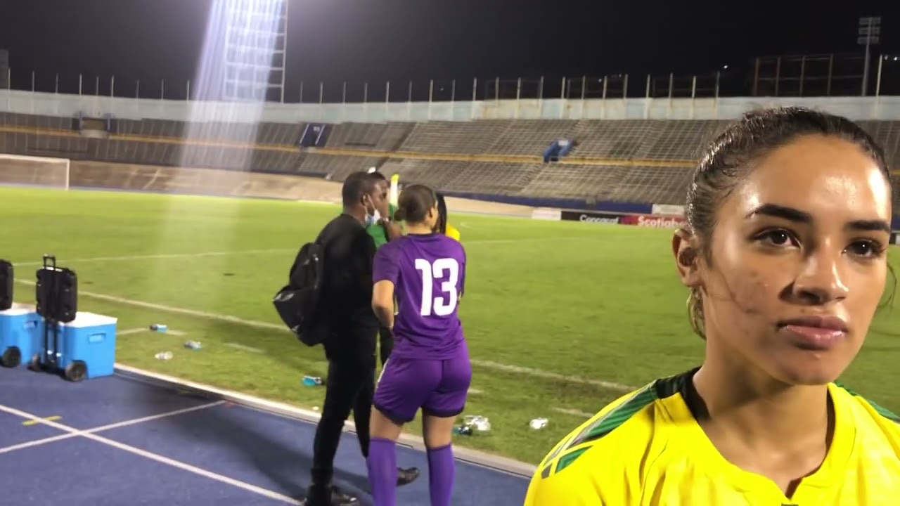 REGGAE GIRL KALYSSA VAN ZANTEN PLAYS FOR JAMAICA WHILE IN COLLEGE!! JAM 4-0 BERMUDA