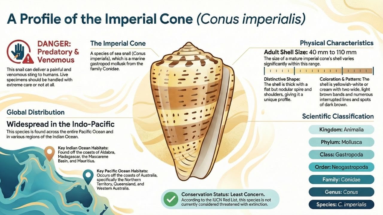 SEASHELL CONUS IMPERIALIS I INDIA SEASHELL MUSEUM