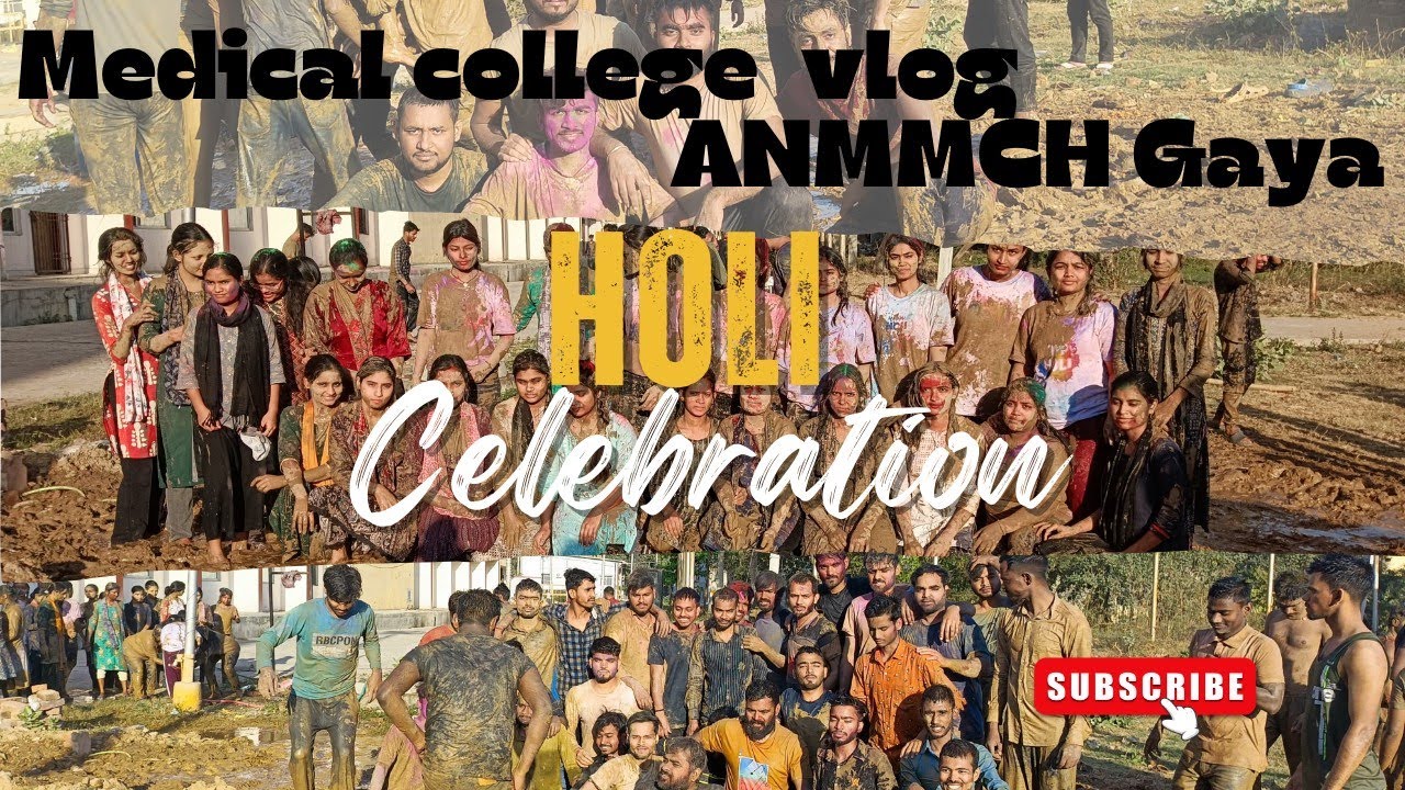 Holi Celebration in Medical College | ANMMCH Gaya | @medicoadarsh101 #holi #vlog #college #bihar