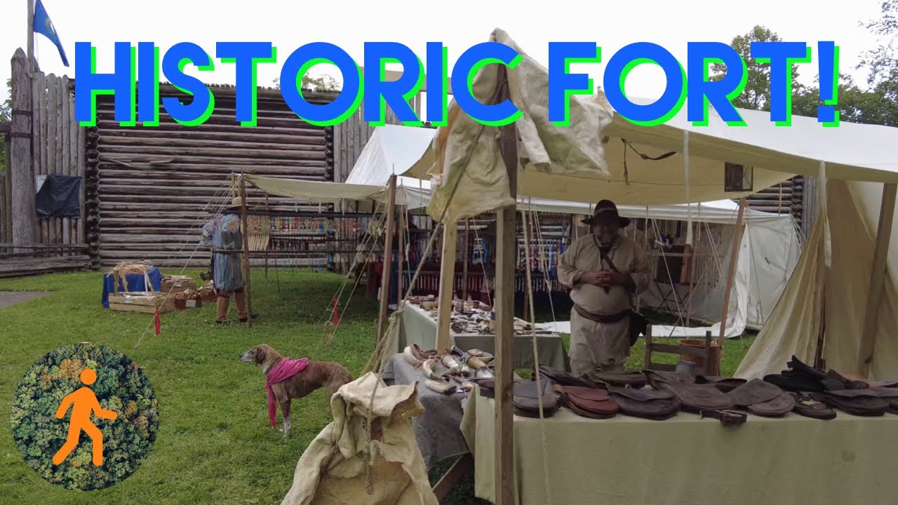 Fort Boonesborough - Spring Market Days - Historic Reenactment - 4K Video Kentucky