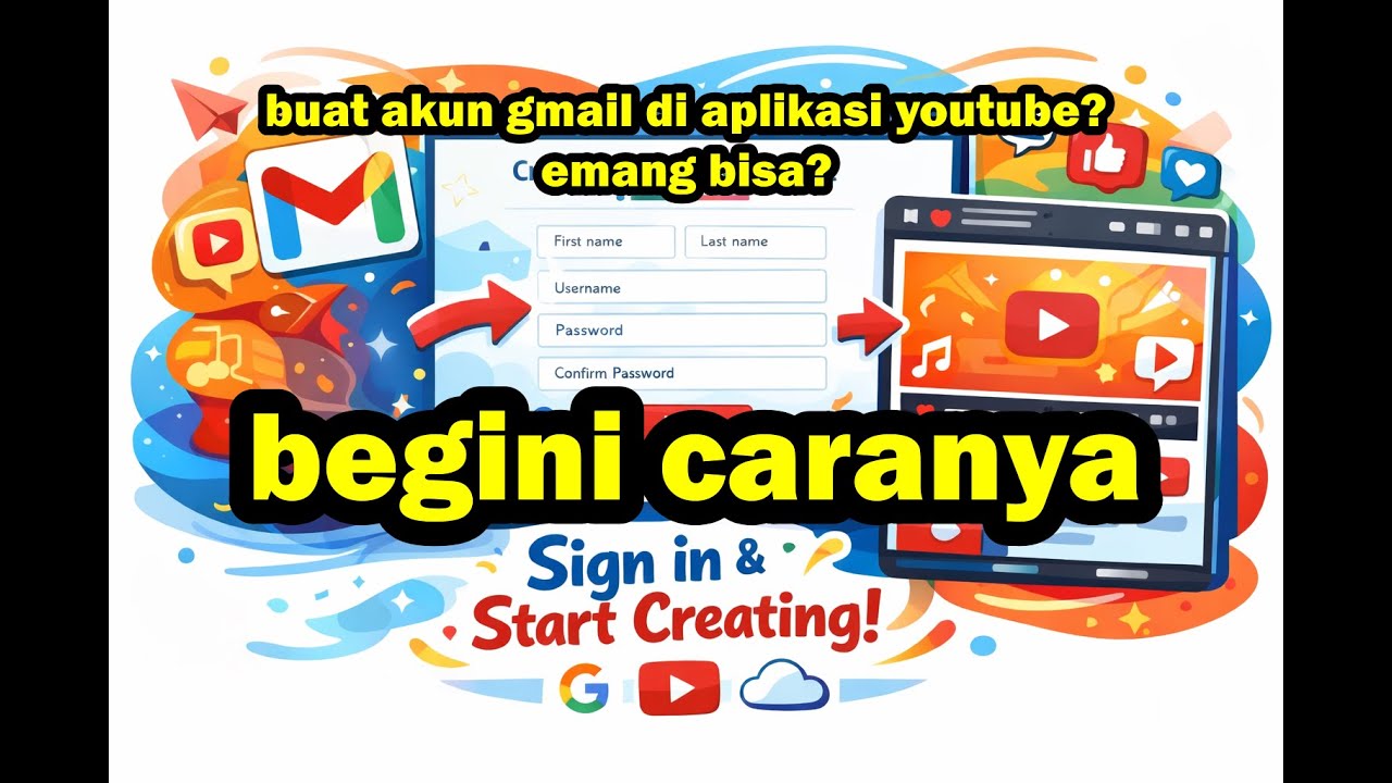 CEPAT DAN MUDAH MEMBUAT AKUN EMAIL BARU DIDALAM APLIKASI YOUTUBE