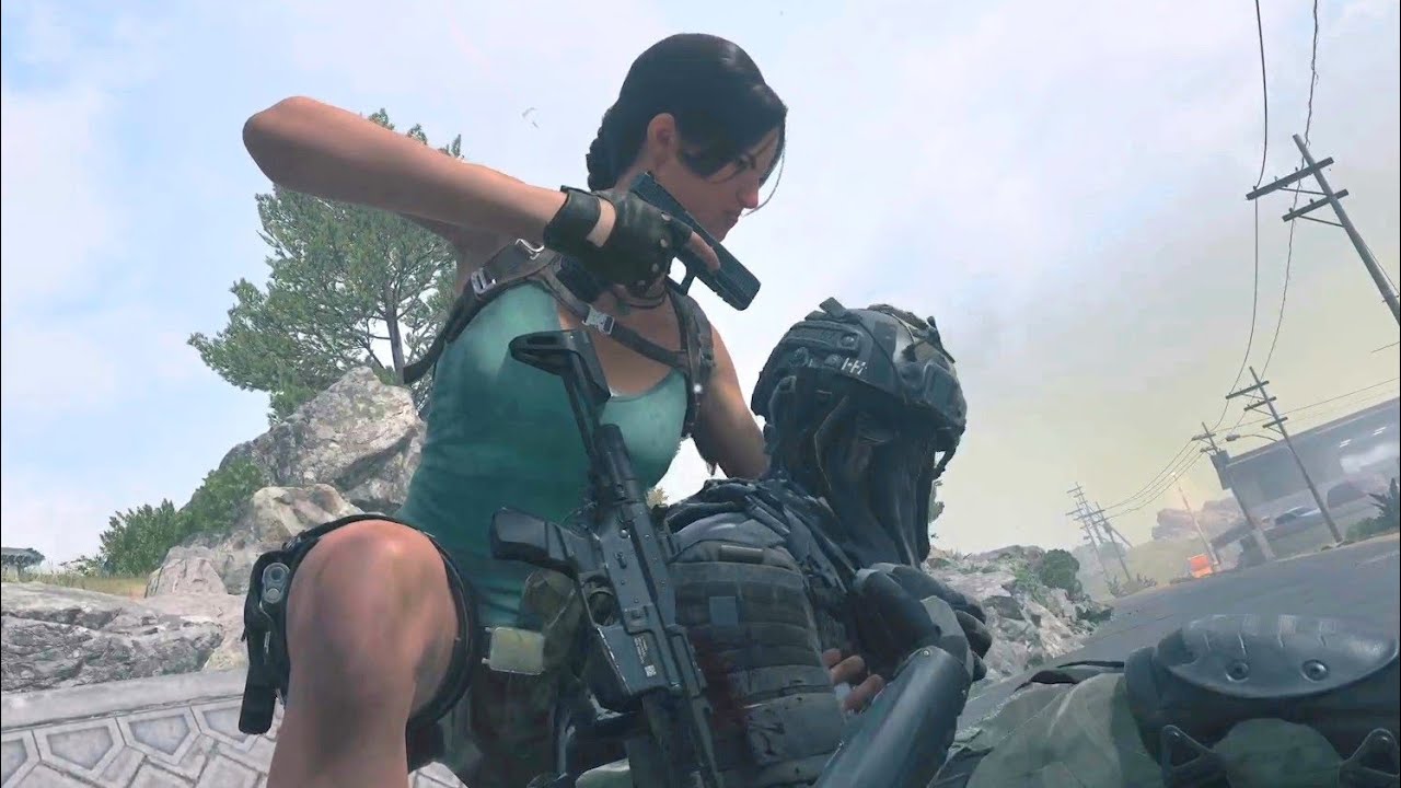 New Operator Lara Croft All Pistol Finishing Moves - MW2 Finishers