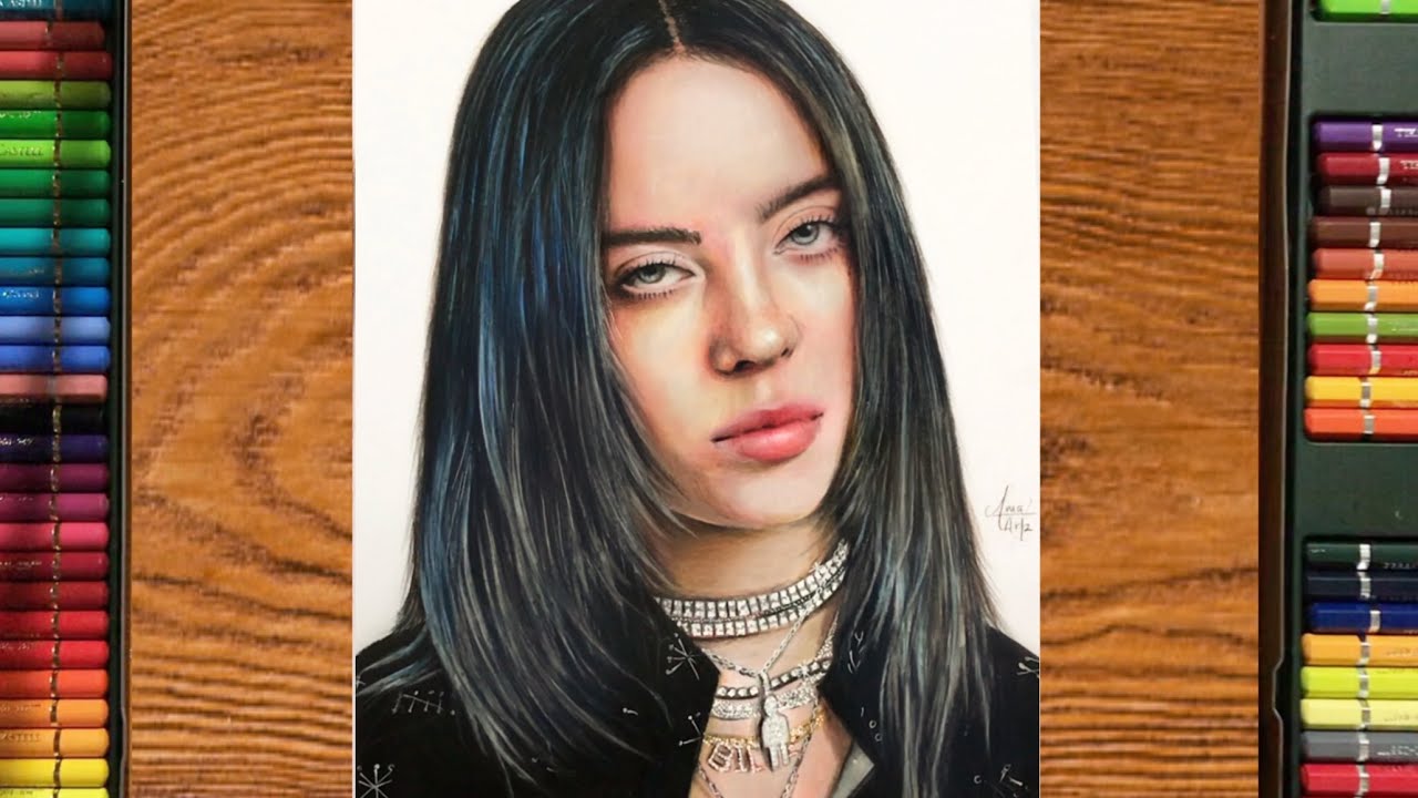 Billie Eilish Drawing | Normal Colour Pencils | Ama Artz