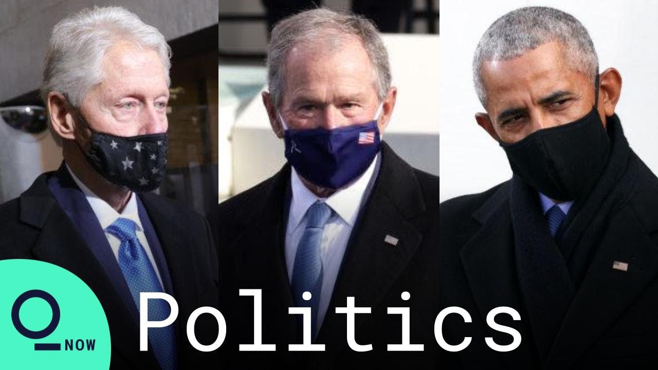 Former Presidents Clinton, Bush and Obama Arrive at Biden Inauguration Ceremony