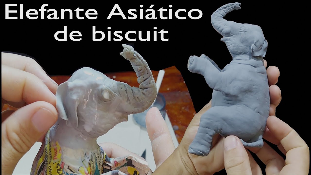 elefante asiático de biscuit part -2 # artesanato