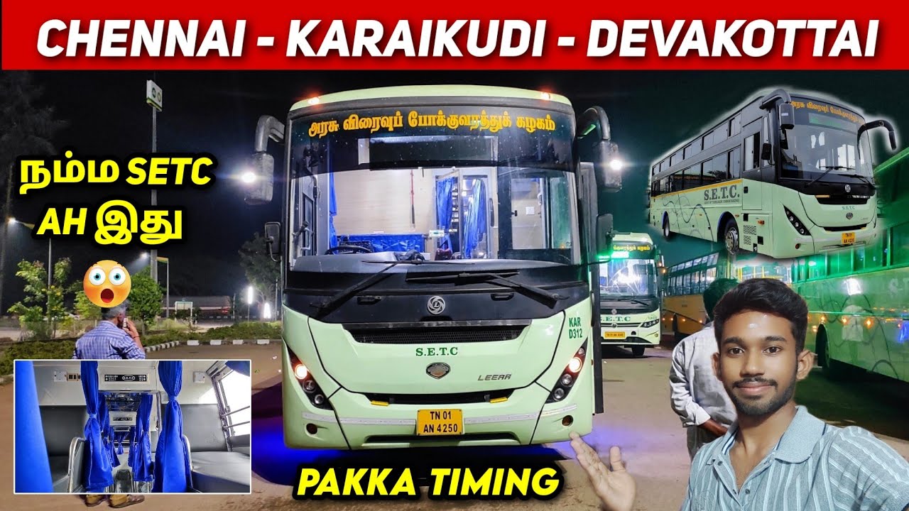 😍Chennai to Karaikudi SETC Bus Travel Vlog !!Setc Seater+sleeper!! Karaikudi - Devakottai!!