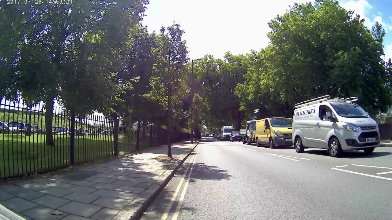 Bus driver dangerous close pass overtaking cyclist