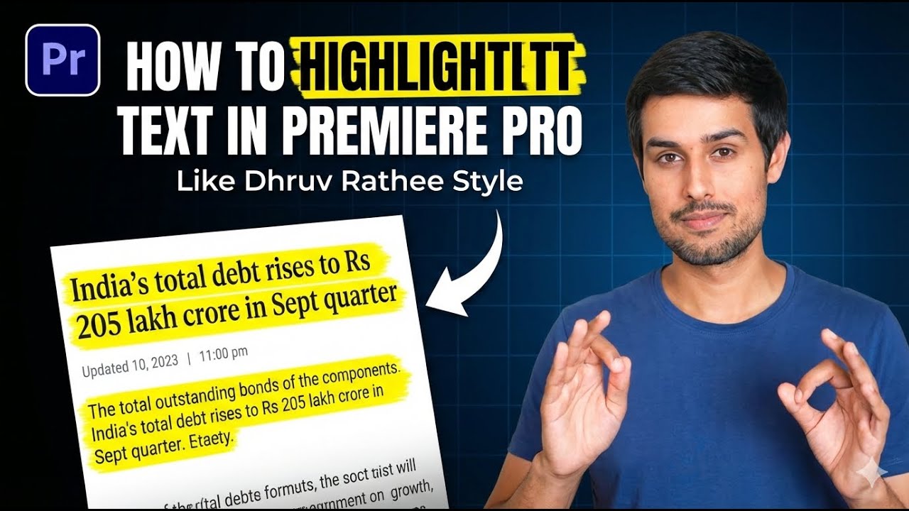 How To Highlight Text In Premiere Pro Like Dhruv Rathee