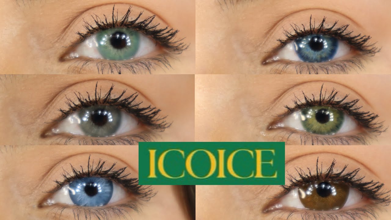 Colored Contacts Lenses Try on Haul! From ICOICE color lenses! 