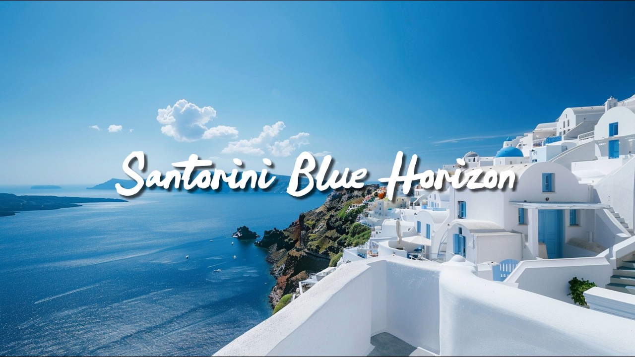 [Chill Mix] Santorini Blue Horizon ☀️Bright Electric Guitar for Work & Creative Flow (1h 41m)