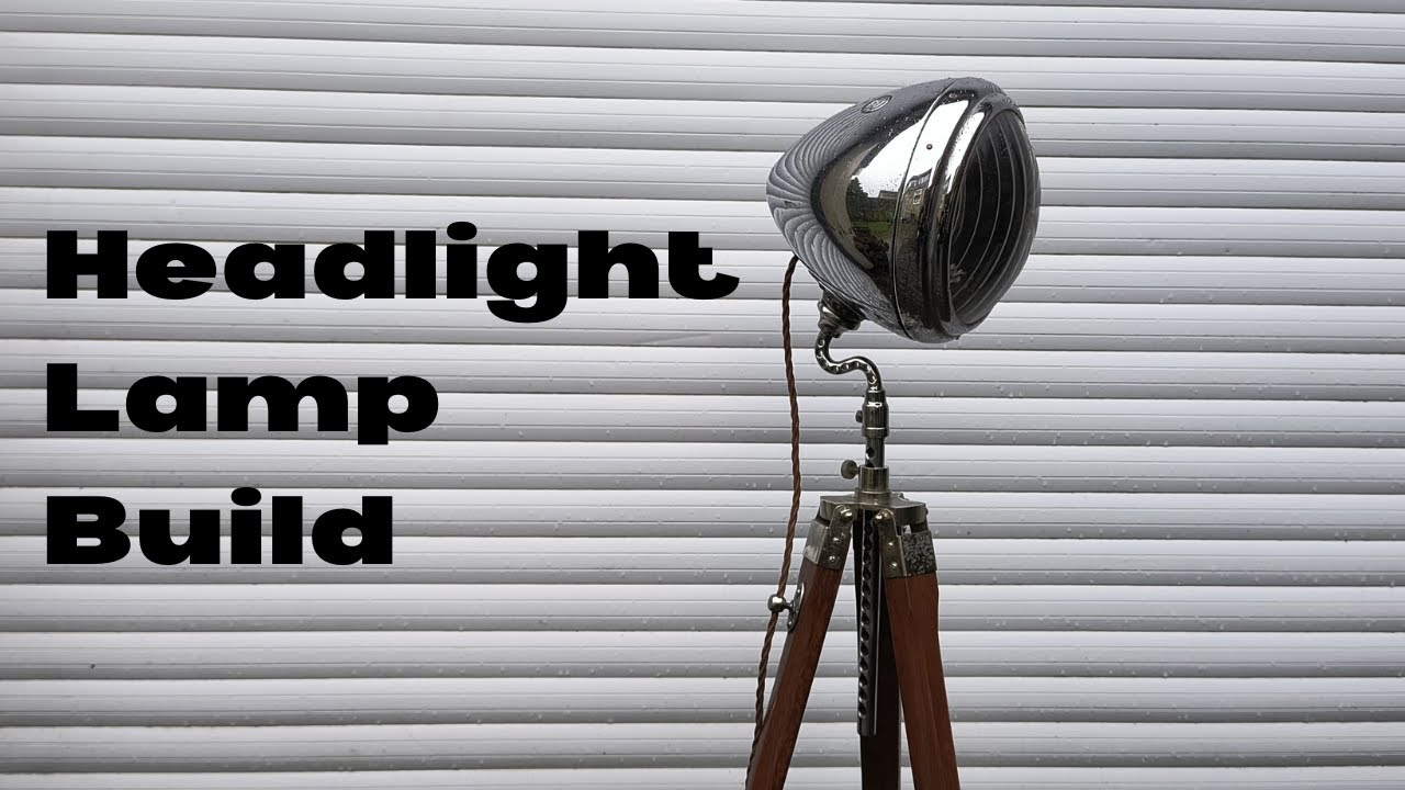 I turn an old vintage headlamp into a living room lamp