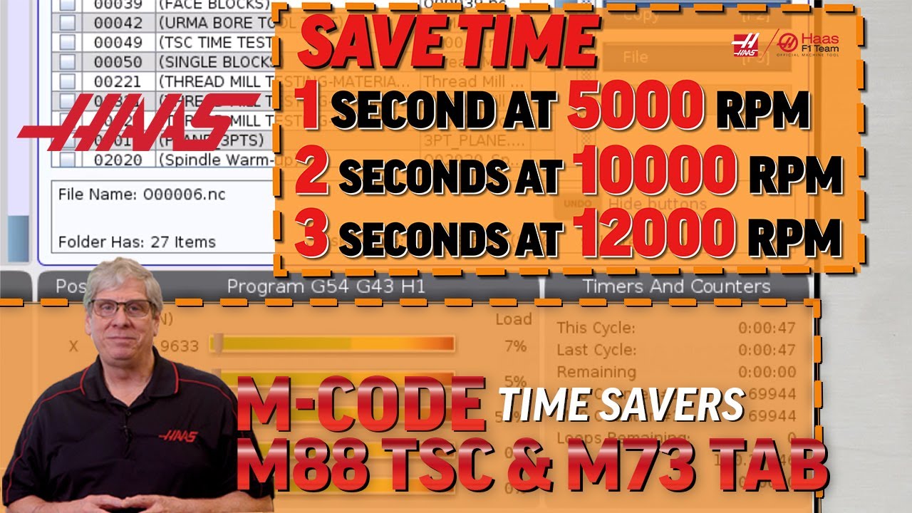 M-Code Time Savers - M88 TSC and M73 TAB Commands - Haas Automation, Inc.