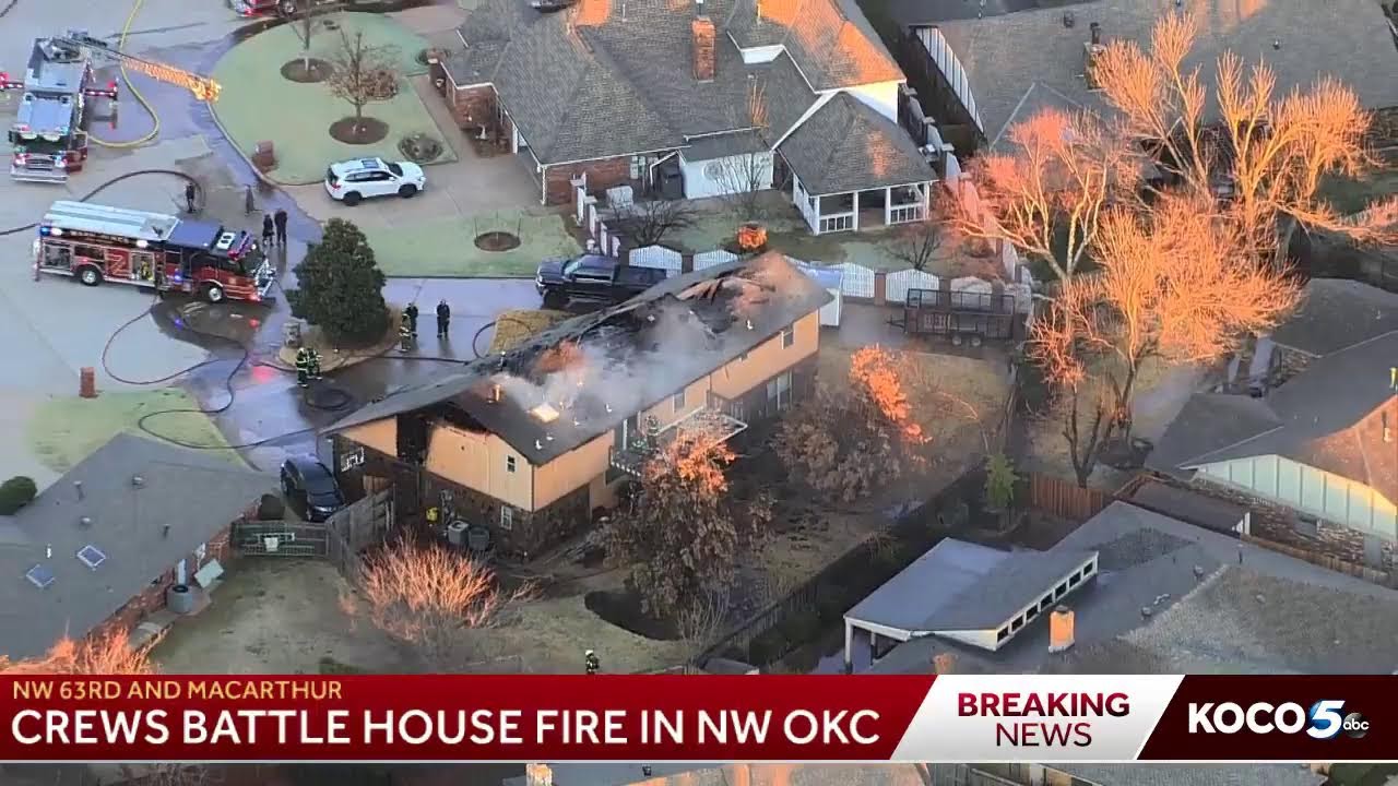 Crews battle fire in northwest Oklahoma City