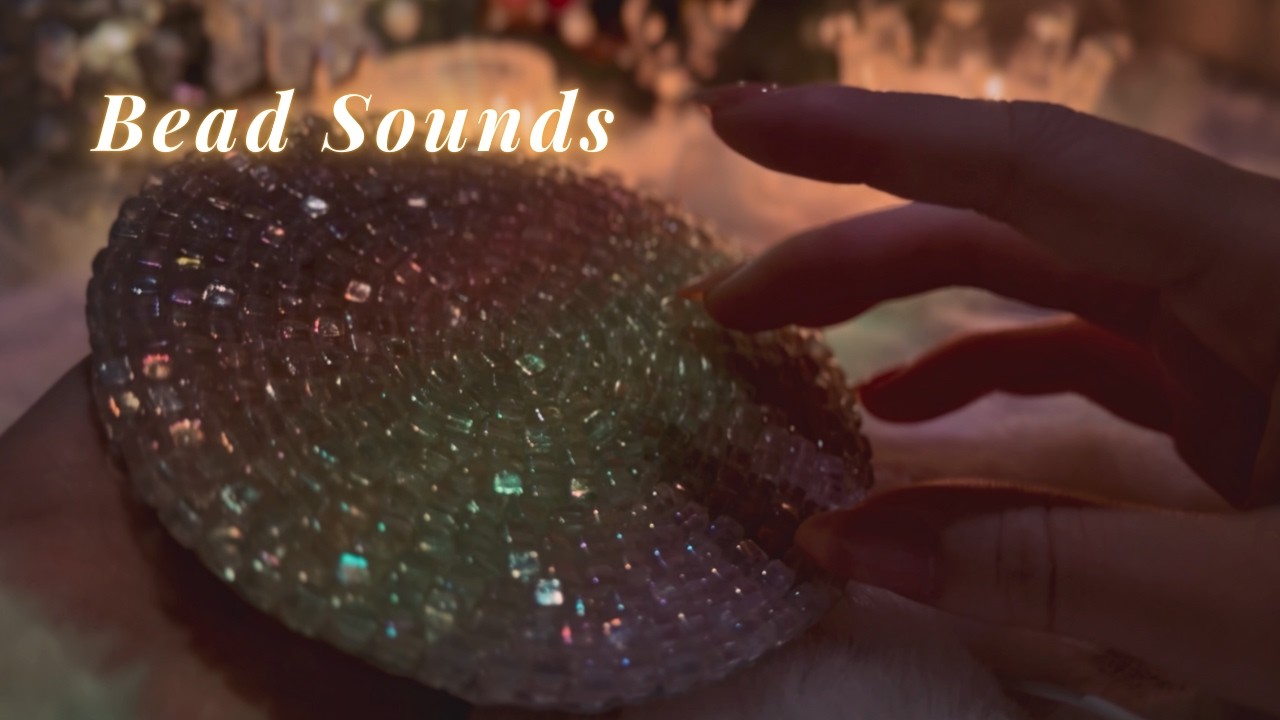 ASMR Rhinestone & Bead Sounds ✨ Elegant Tapping & Scratching💠(with BGM)