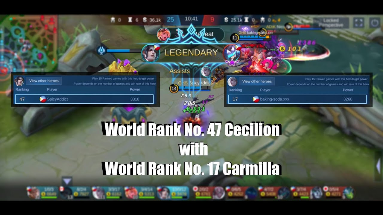 World Rank No. 47 Cecilion and No. 17 Carmilla | Unbeatable Duo Smashed the Game! 7-24-2020