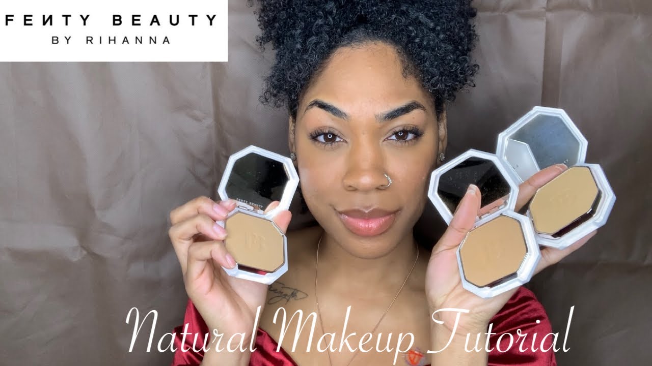 Natural Makeup Tutorial | New Fenty Beauty Powder Foundation