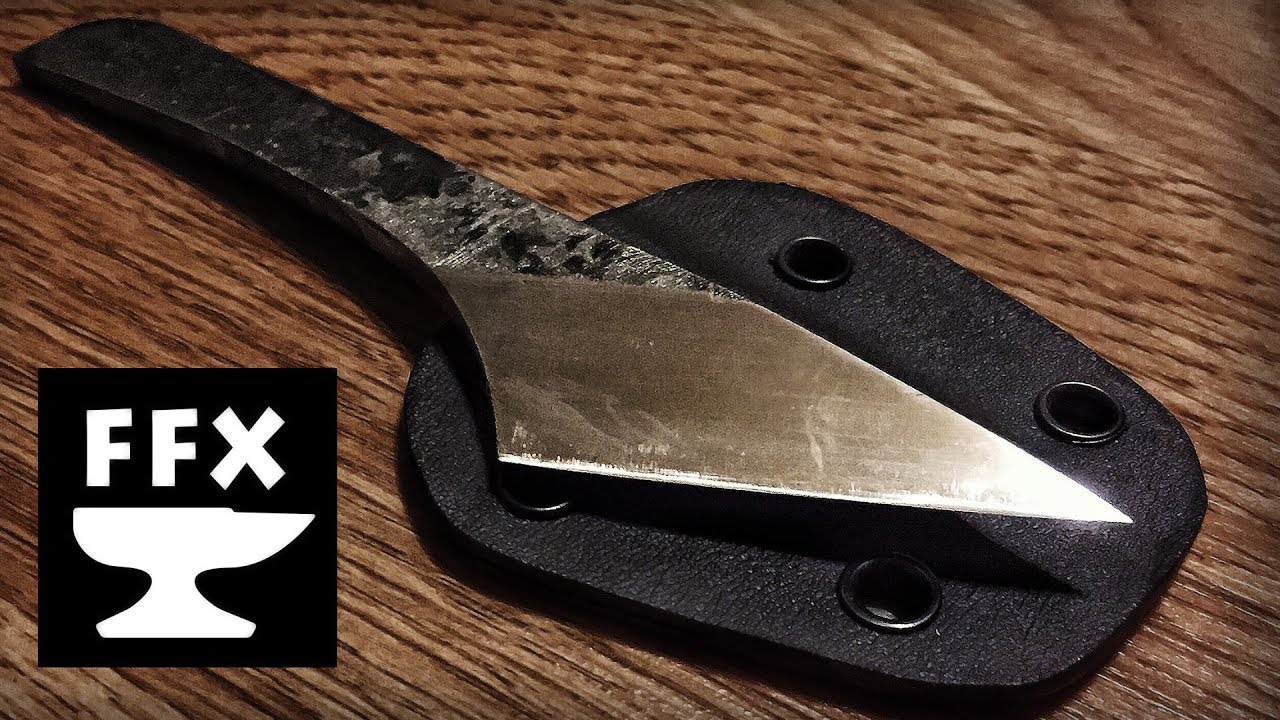 How to make a Kiridashi Neck Knife from a Lawnmower Blade (3 day knife making challenge)