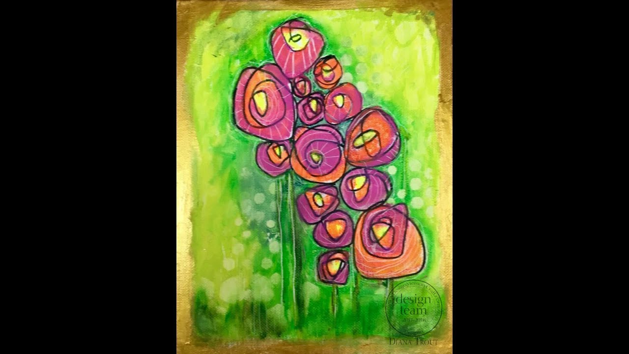How to Paint Wild Roses with Gelatos