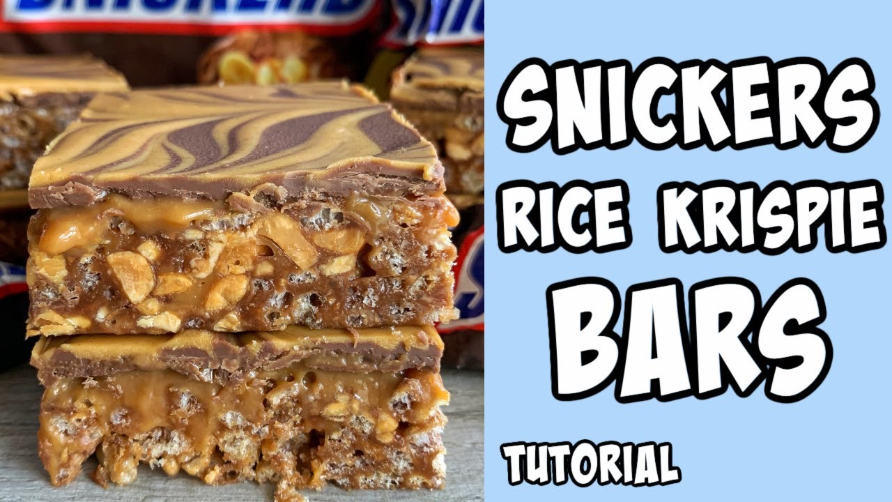 How to make Snickers Rice Krispie Bars! tutorial #Shorts