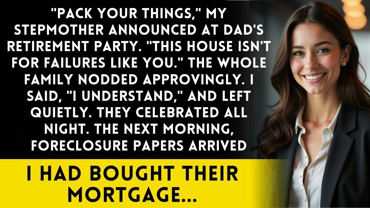 At Dad's Retirement Party, My Stepmother Said Pack Your Things - This House Isn't for Failures