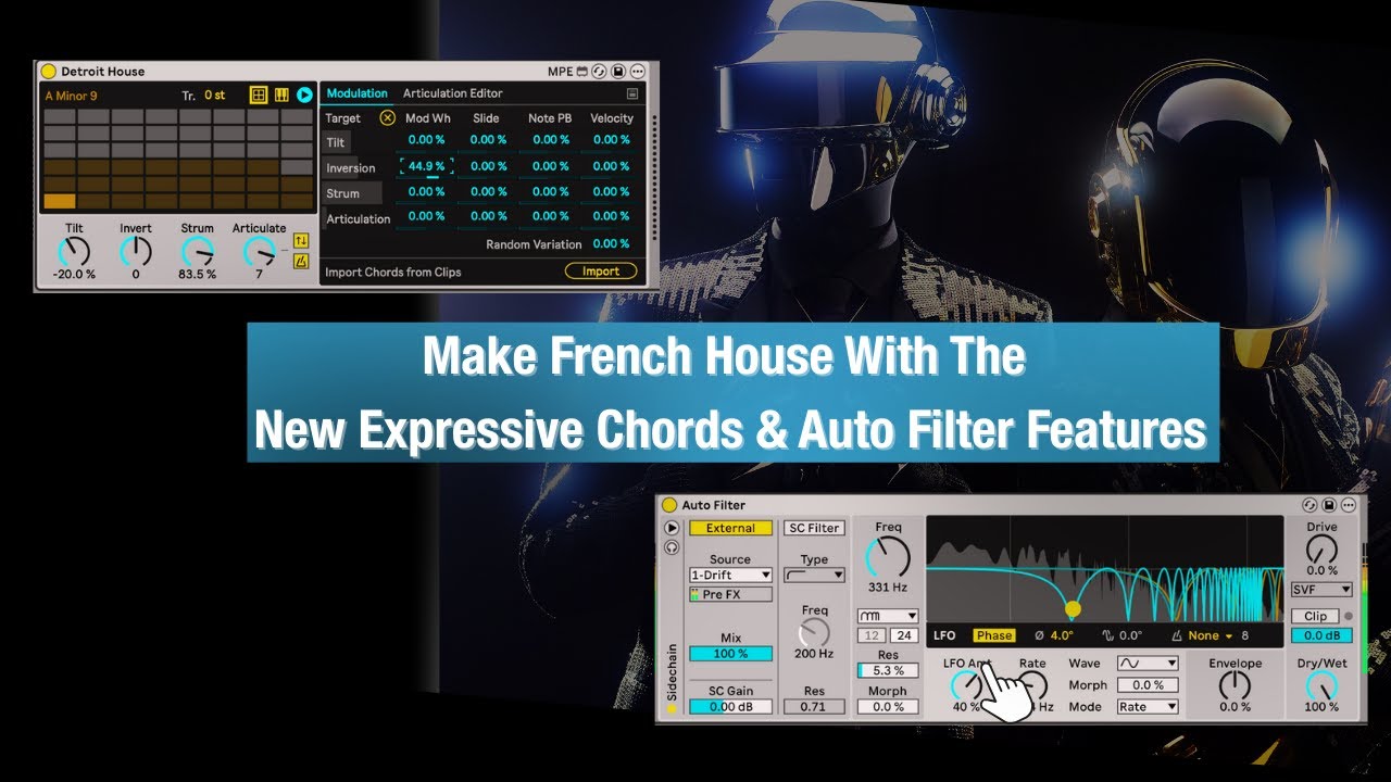 Новые функции Live 12.2 (выразительные аккорды + автоматический фильтр) отлично подходят для фран...
