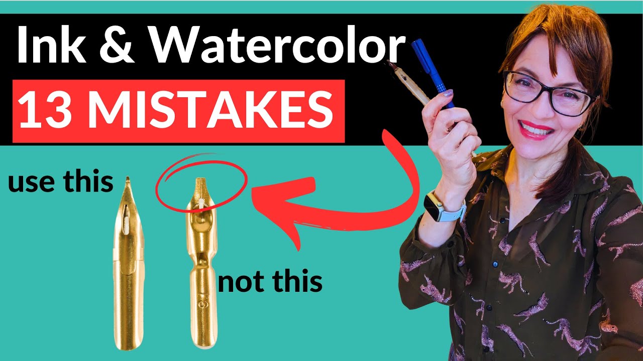 Ink Mistakes! (Pen And Watercolor Tutorial for Beginners)