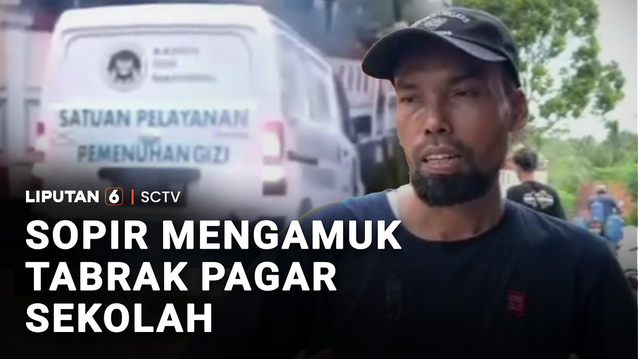 Sopir Mengamuk, Tabrak Pagar Sekolah | Liputan 6