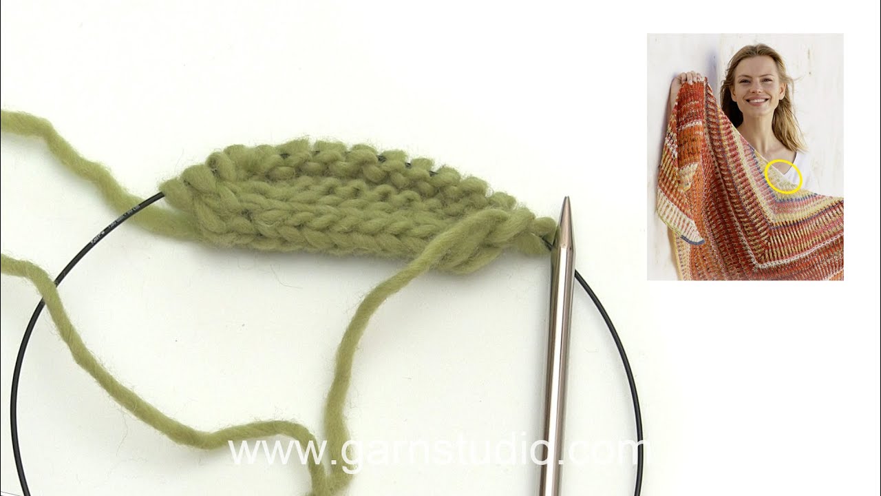 How to start a shawl with a little i-cord