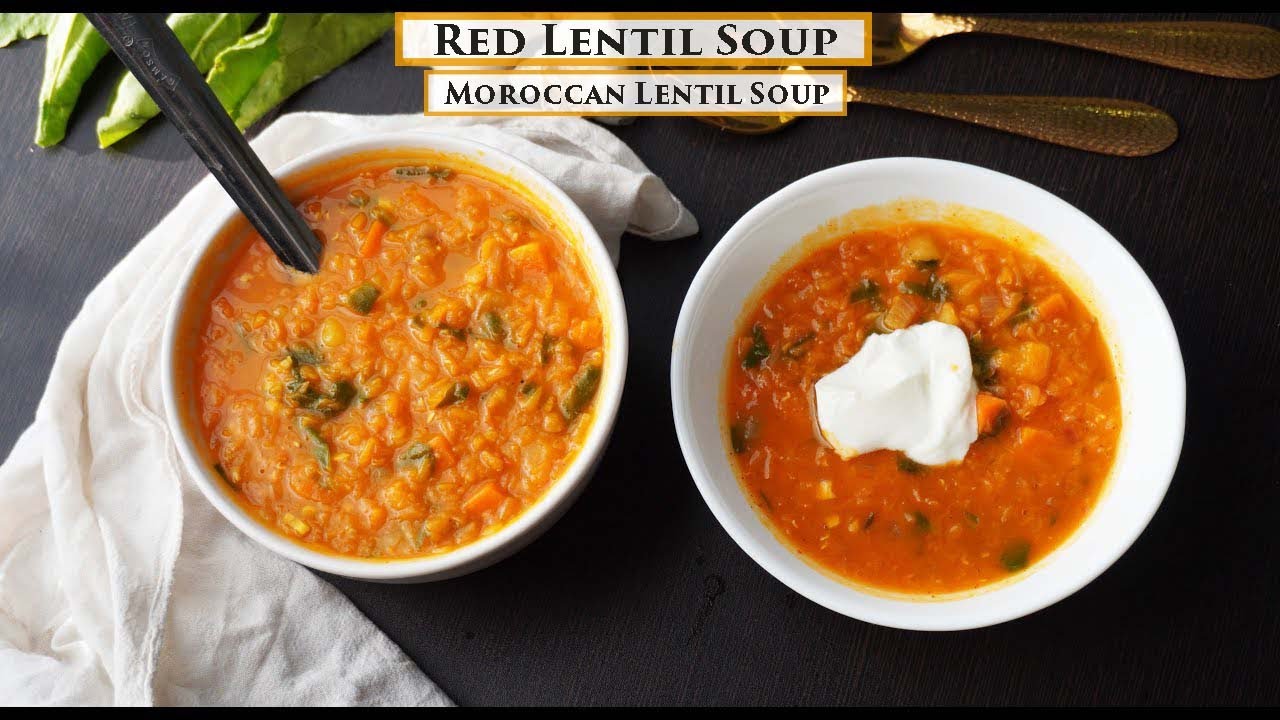 Moroccan Lentil Soup | Red Lentil Soup | Healthy Recipes