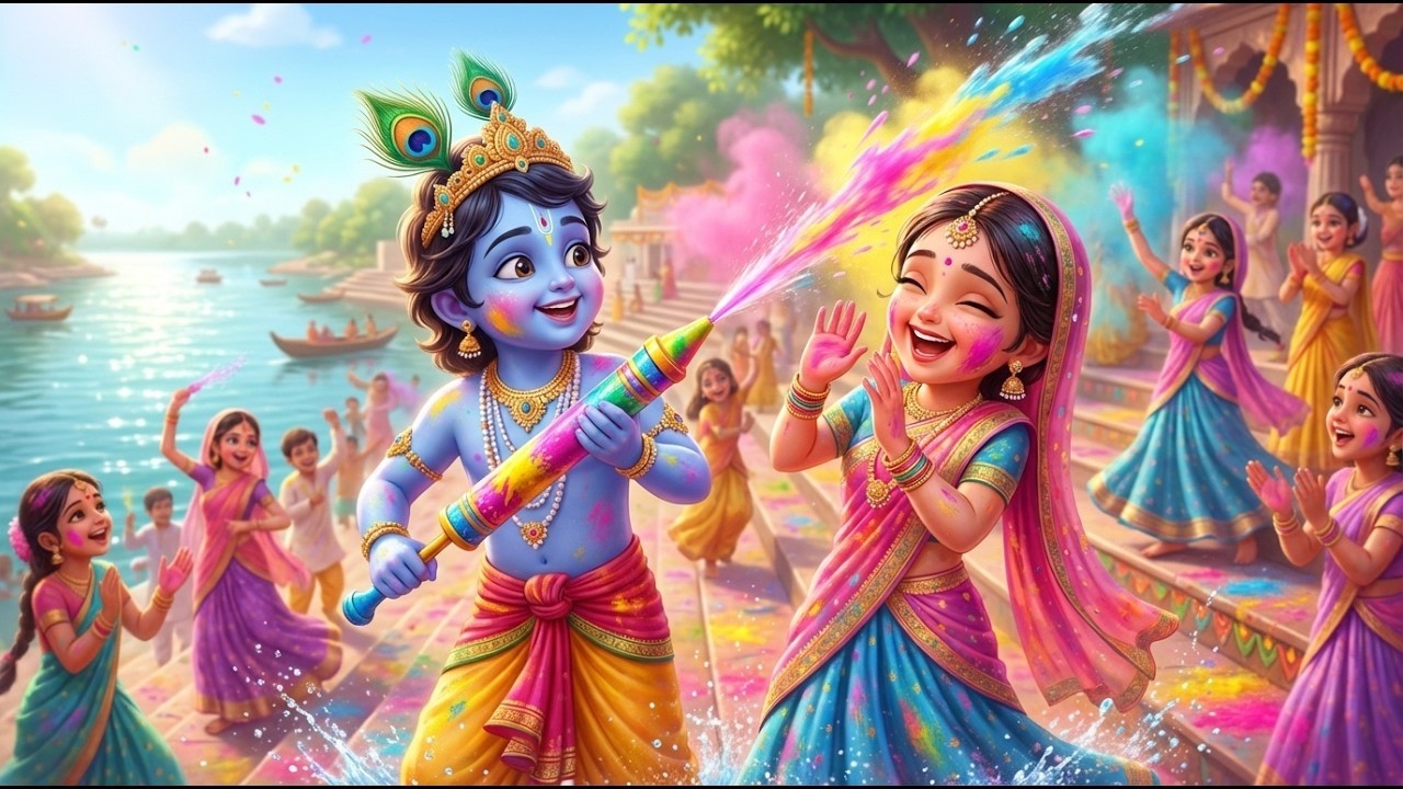 होली खेले कन्हैया राधा संग   Holi Khel Rahe Nandlal   Radha Krishna Holi Bhajan  New Holi Song 2026