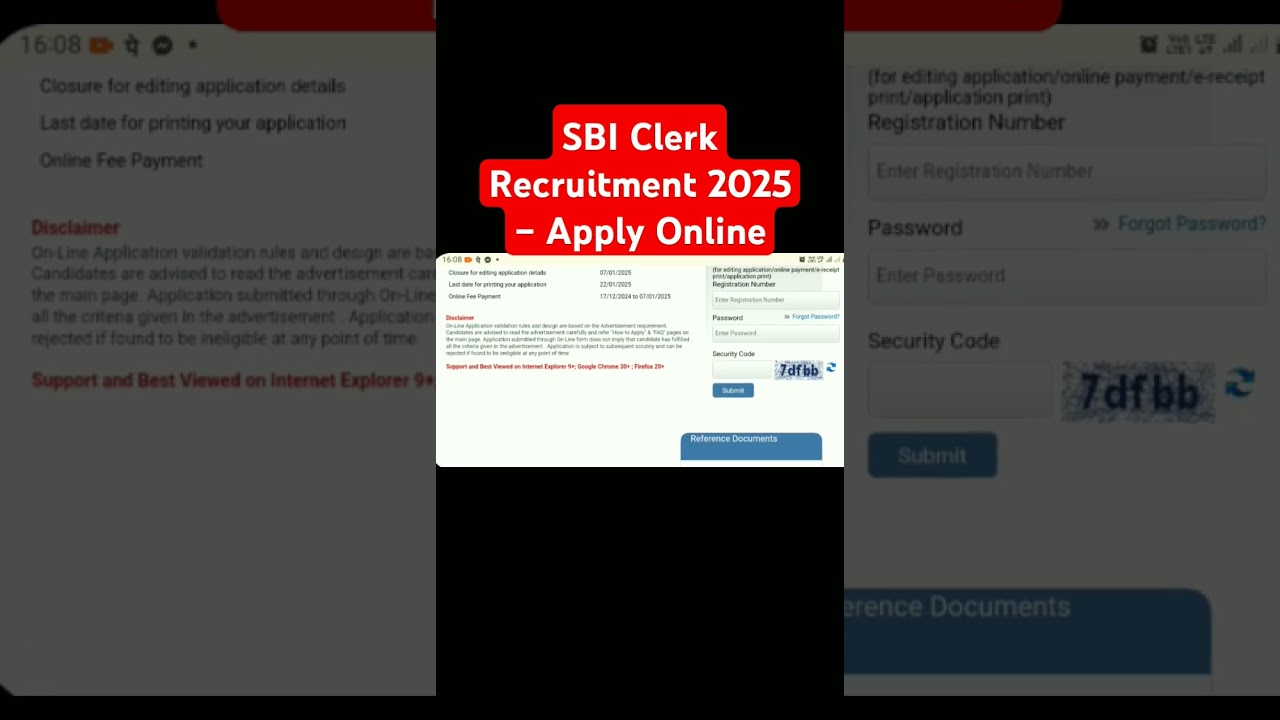 SBI Clerk Recruitment 2025 &ndash; Apply Online #sbi #clerk #sbiclerk #recruitment #applyonline
