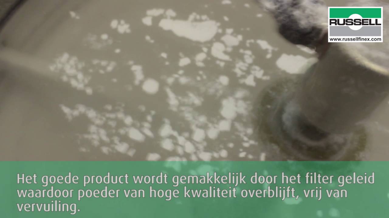 Vibrerend filter voor weipoeder