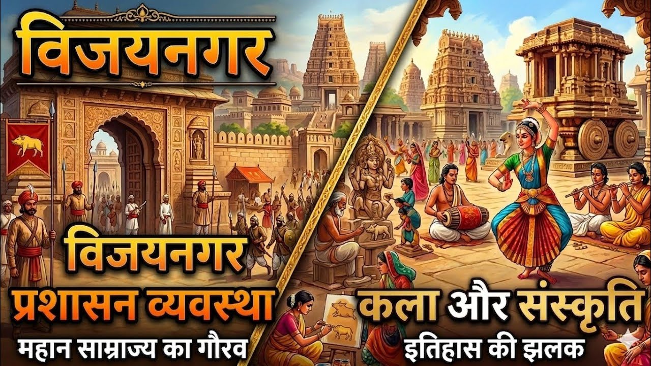 विजयनगर साम्राज्य की प्रशासन व्यवस्था कला और संस्कृति!