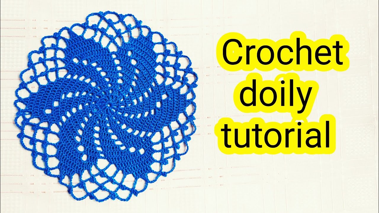 Crochet Twirling Flower Doily - Easy Tutorial with subtitles