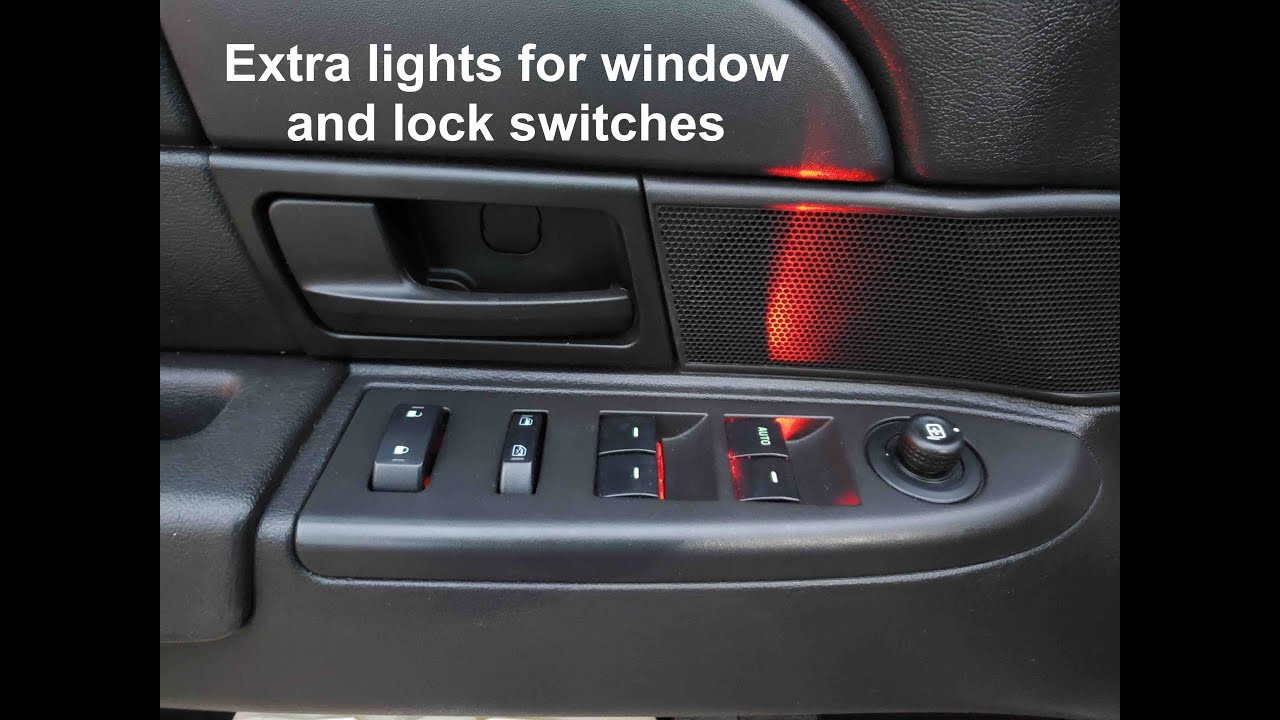 Ford Crown Vic window and lock switch lights