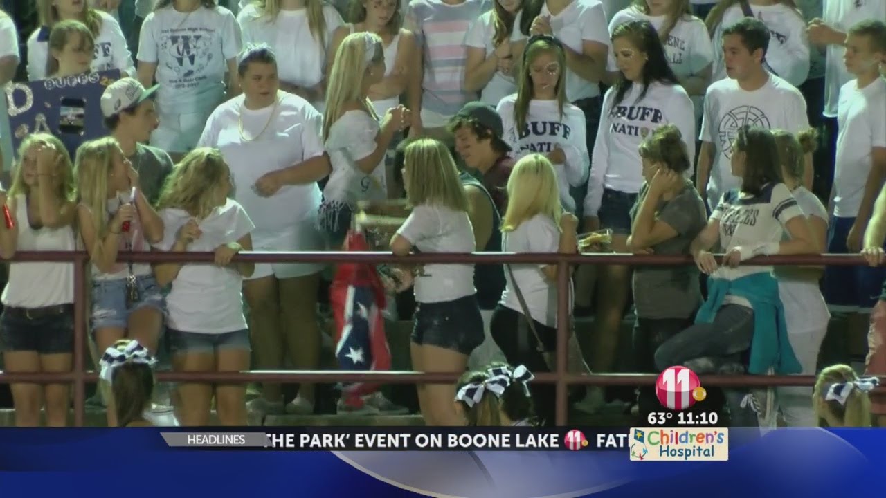 Confederate flag pole snapped in half at high school football game in Greene Co.